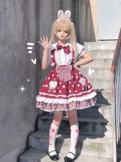Polkadot Princess Suspender Skirt