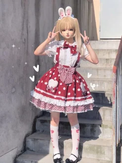 Polkadot Princess Suspender Skirt