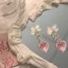 Pretty In Pink Heart Earrings