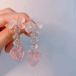Pretty In Pink Heart Earrings
