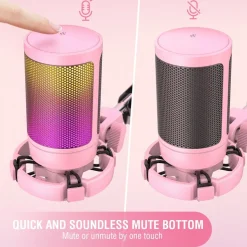 Professional Pink Streaming Microphone