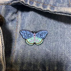 Pronoun Butterfly Enamel Pins