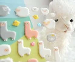 Puffy Alpaca Stickers