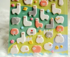 Puffy Alpaca Stickers