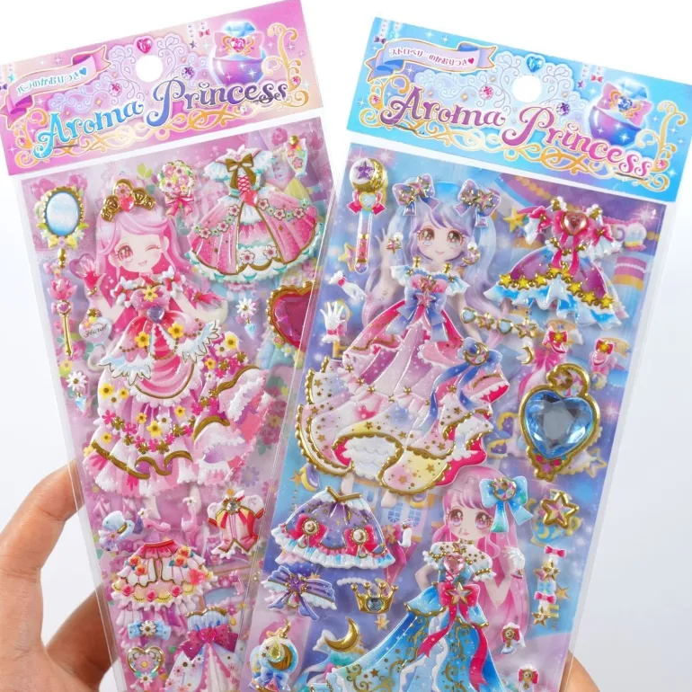 Puffy Glitter Princess Stickers