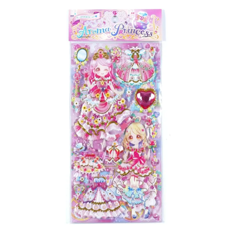 Puffy Glitter Princess Stickers