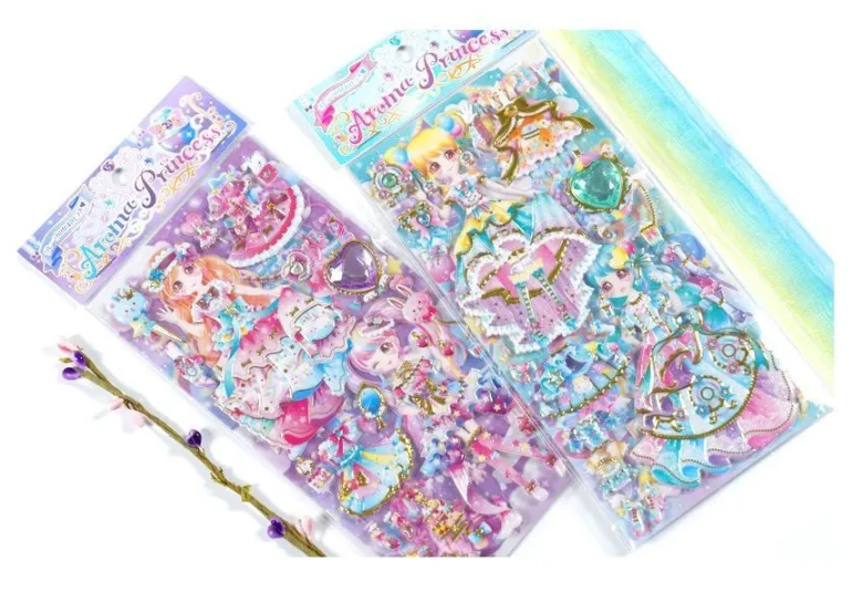 Puffy Glitter Princess Stickers