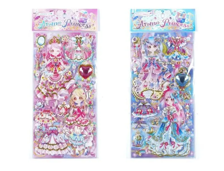 Puffy Glitter Princess Stickers