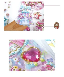 Puffy Glitter Princess Stickers