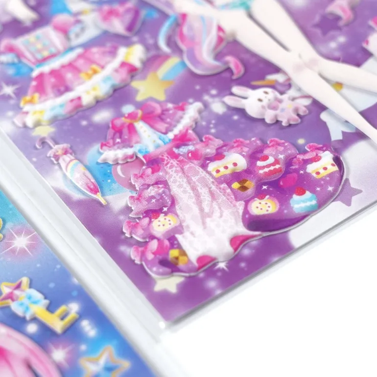 Puffy Glitter Princess Stickers