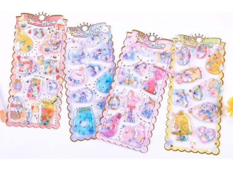 Puffy Glitter Stickers
