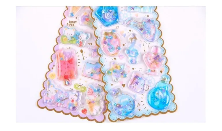 Puffy Glitter Stickers