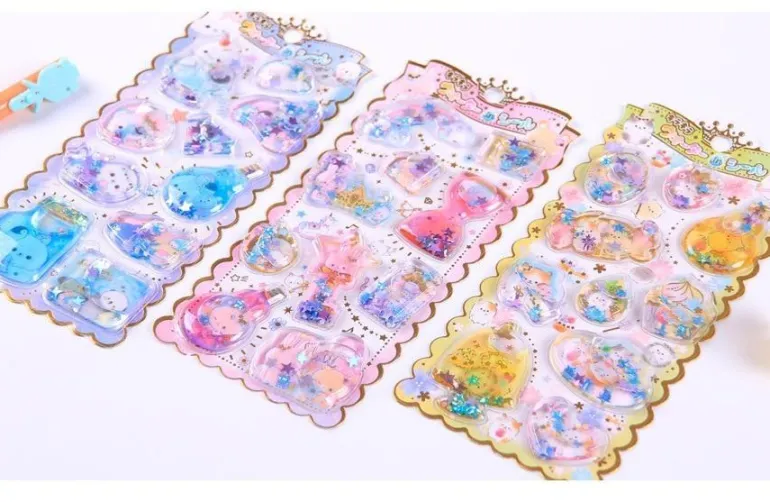 Puffy Glitter Stickers