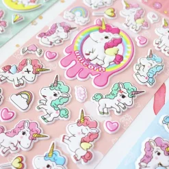 Puffy Unicorn Stickers