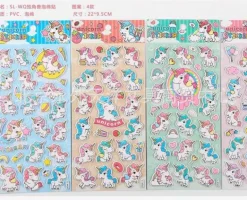 Puffy Unicorn Stickers