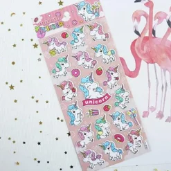 Puffy Unicorn Stickers