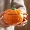 Pumpkin Ceramic Mug With Lid