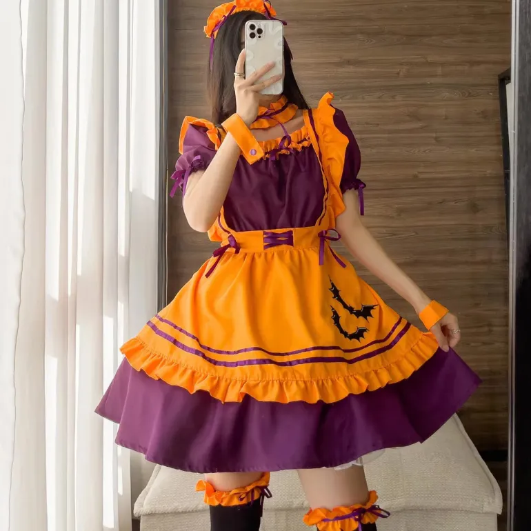 Pumpkin Queen Maid Cosplay Dress