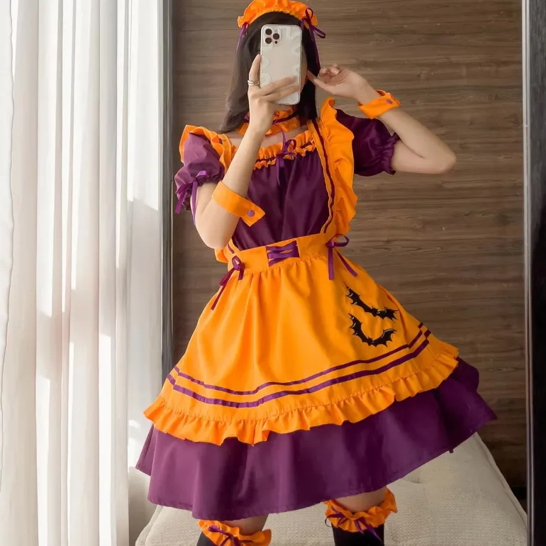 Pumpkin Queen Maid Cosplay Dress