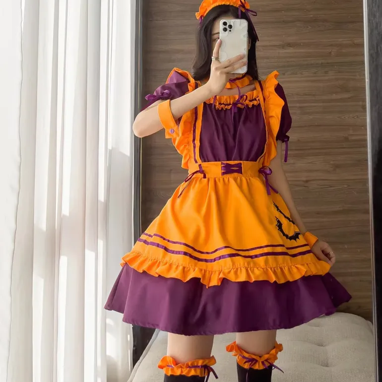 Pumpkin Queen Maid Cosplay Dress