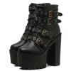 Punk Rock Buckle Boots