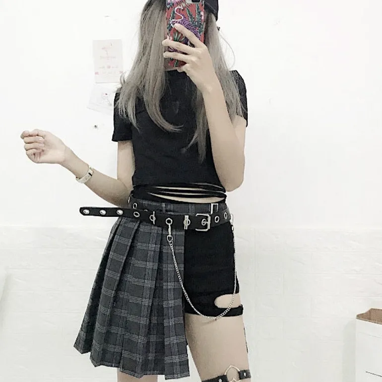 Punk Rock Pleated Skirt