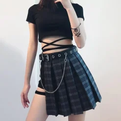 Punk Rock Pleated Skirt
