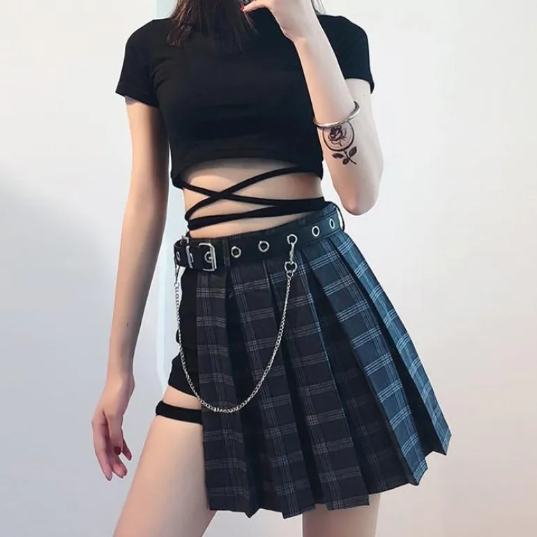 Punk Rock Pleated Skirt