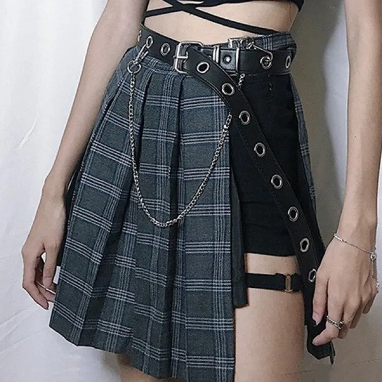 Punk Rock Pleated Skirt