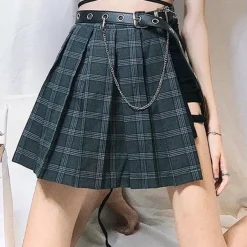 Punk Rock Pleated Skirt