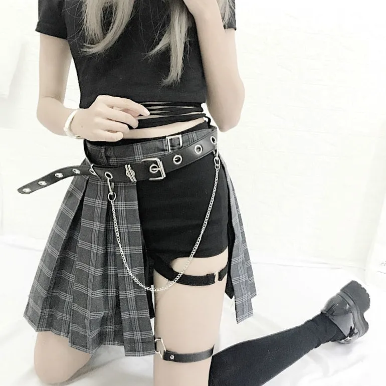 Punk Rock Pleated Skirt