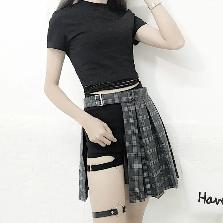 Punk Rock Pleated Skirt