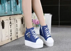 Punk Zipper Corset Shoes
