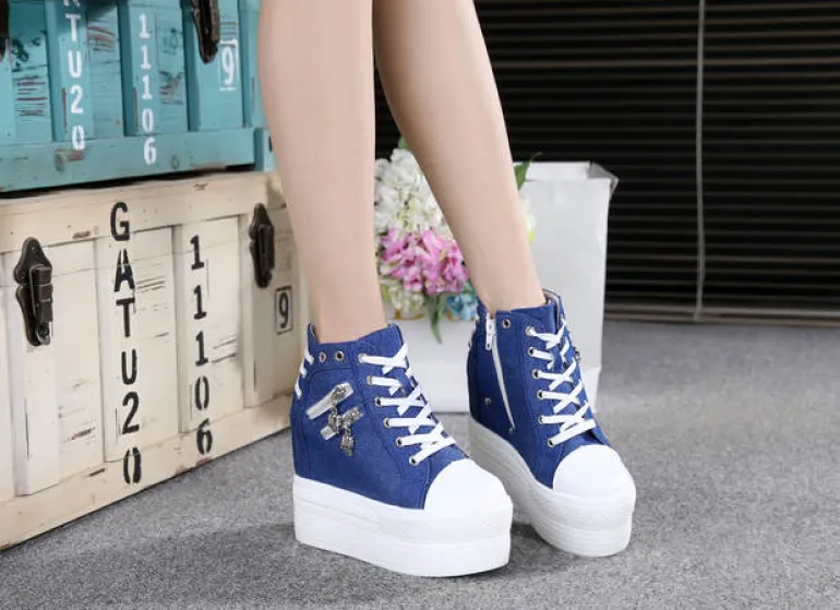 Punk Zipper Corset Shoes