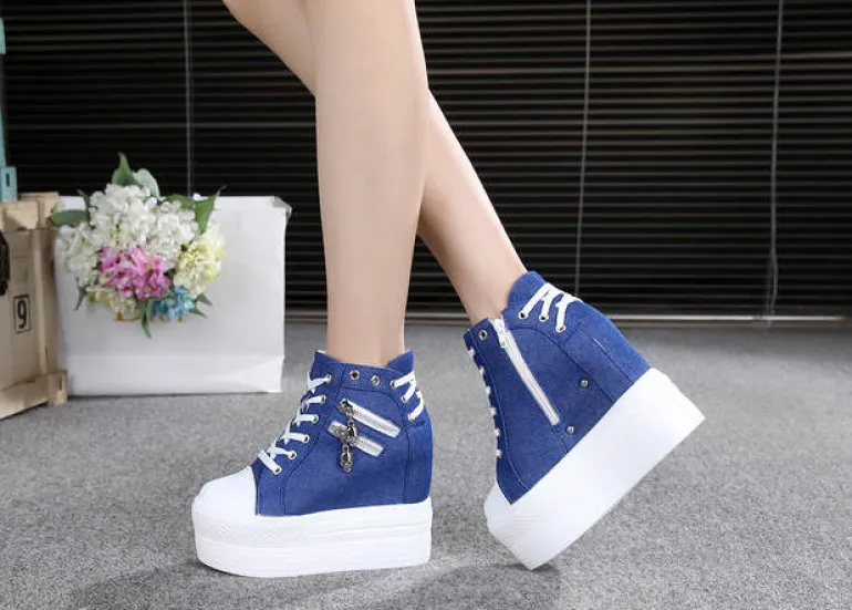 Punk Zipper Corset Shoes