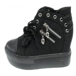 Punk Zipper Corset Shoes