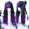 Purple & Black Split Cosplay Wig