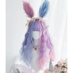 Purple Bunny Ear Cosplay Wig