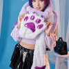 Purple Paw Plush Scarf