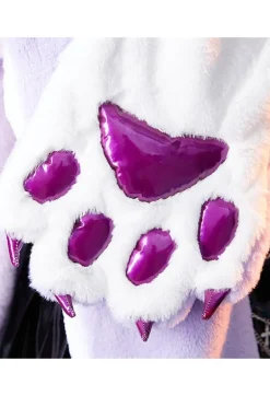 Purple Paw Plush Scarf