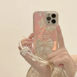 Quicksand Ribbon iPhone Case and Lanyard