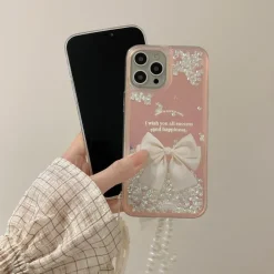 Quicksand Ribbon iPhone Case and Lanyard