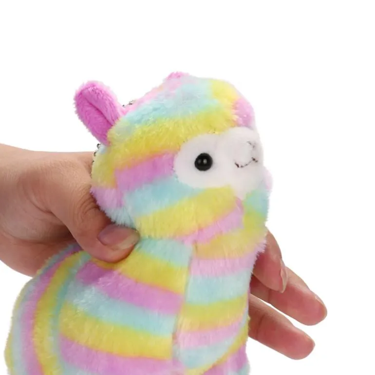 Rainbow Alpaca Keychain