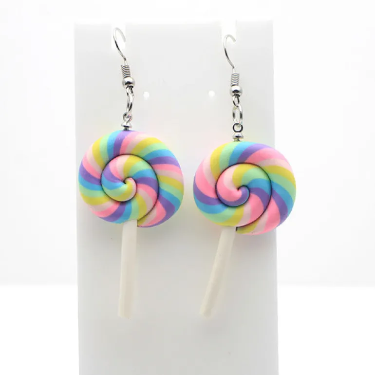 Rainbow Lollipop Earrings