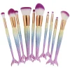 Rainbow Mermaid Makeup Brush Set