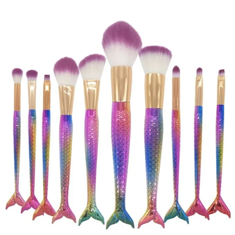 Rainbow Mermaid Makeup Brush Set