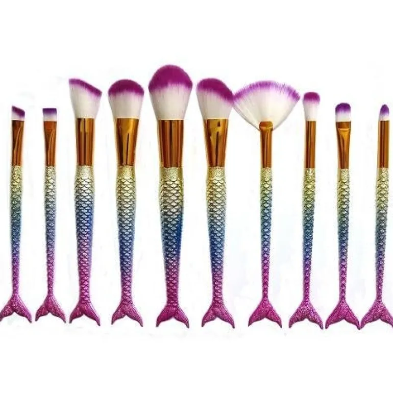 Rainbow Mermaid Makeup Brush Set
