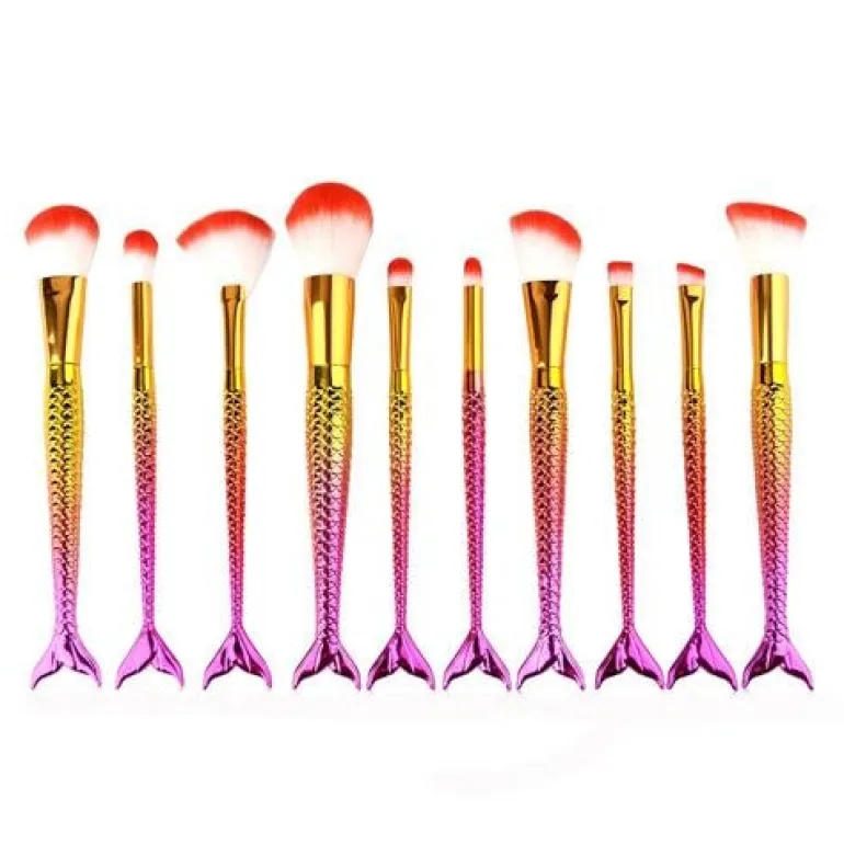 Rainbow Mermaid Makeup Brush Set