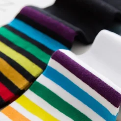 Rainbow Striped Pride Knee Socks