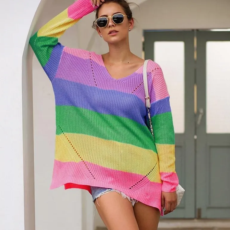 Rainbow Sweater Dress